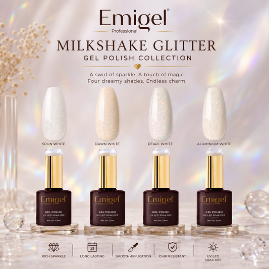 Emigel Milkshake Glitter Gel Polish 7.5ml