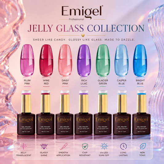 Emigel Jelly Glass Gel Polish 7.5ml