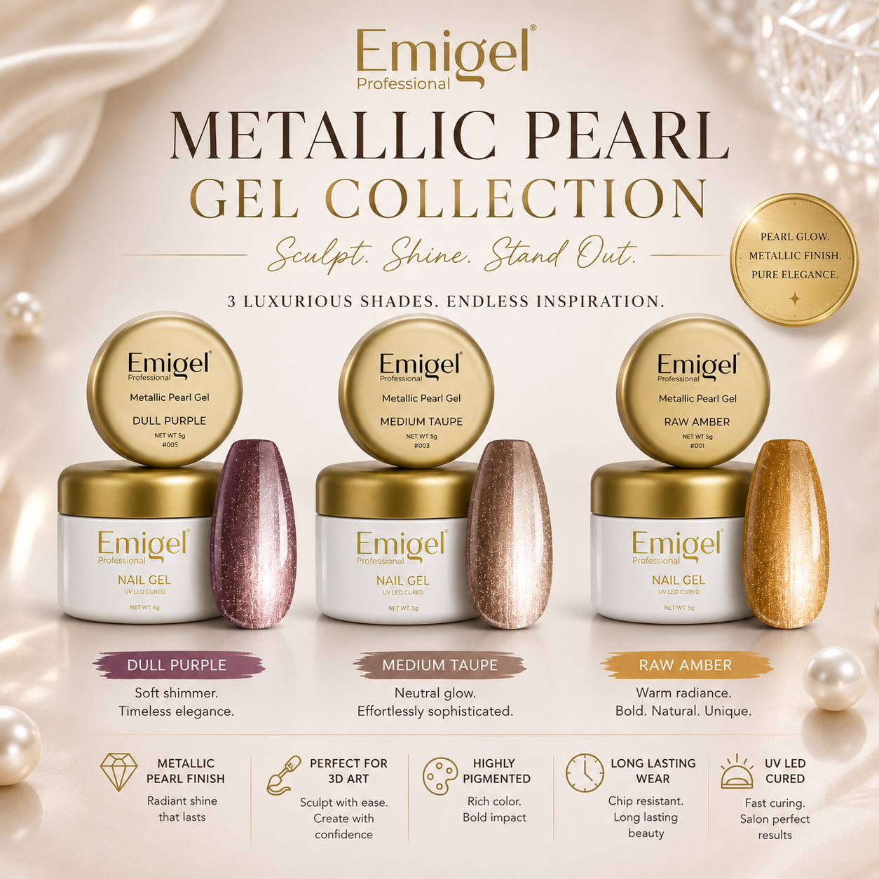Emigel Metallic Pearl Gel 5g