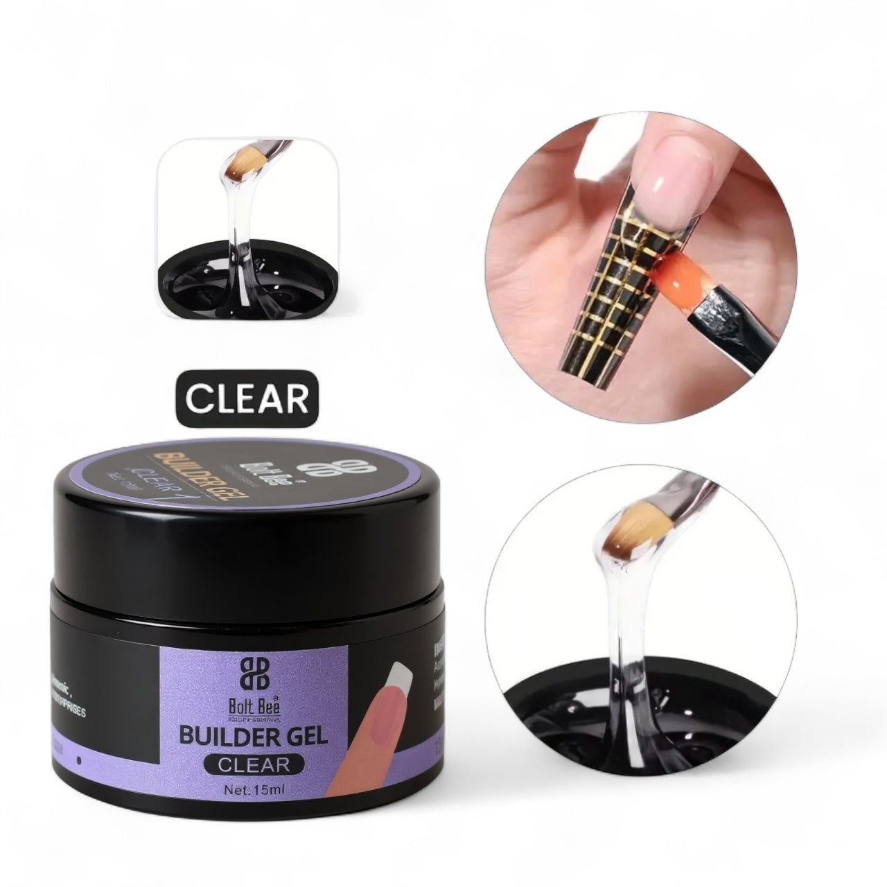 Bolt Bee Clear Builder Gel 15ML