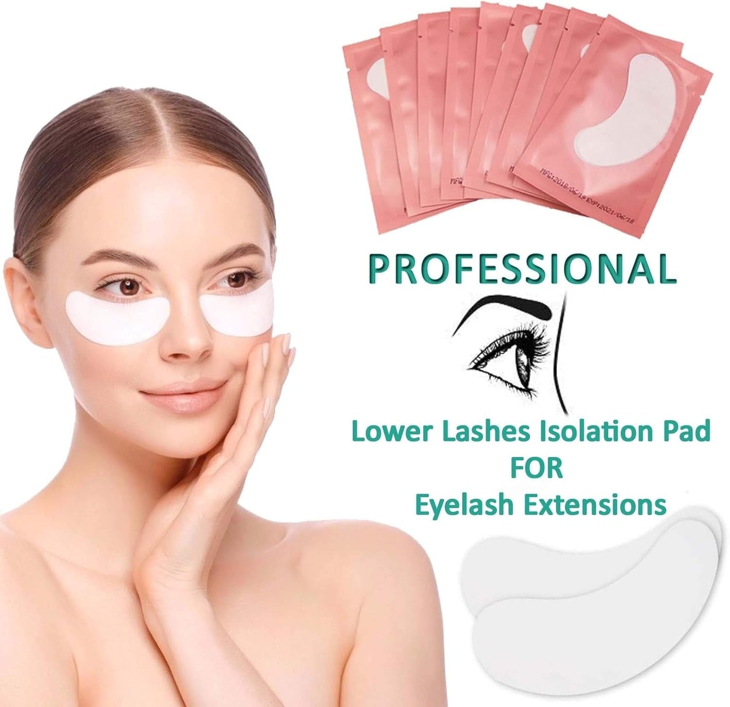 Under Eye Patches for Eyelash Extensions (Pack of 10)Random Color