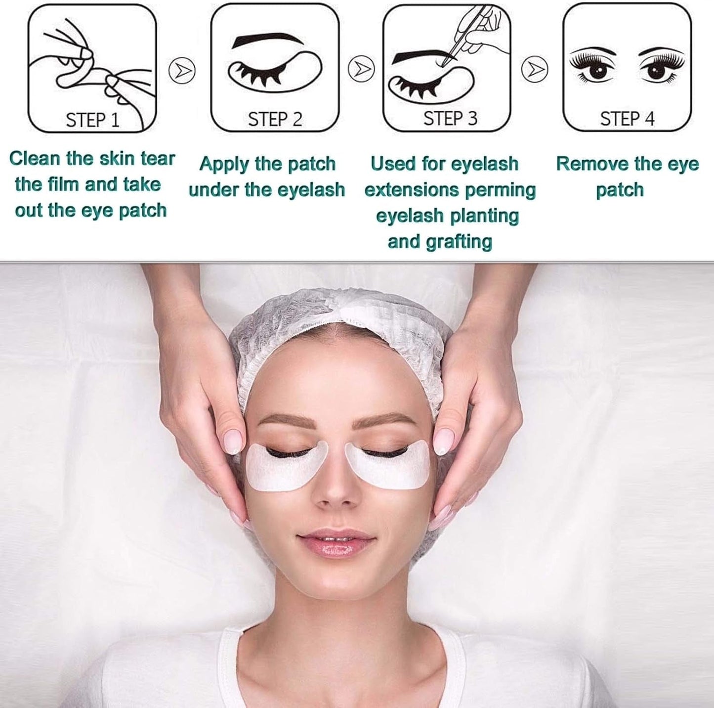 Under Eye Patches for Eyelash Extensions (Pack of 10)Random Color