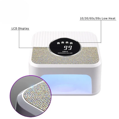 Sun L5 UV/LED Lamp White (Diamond Studded)