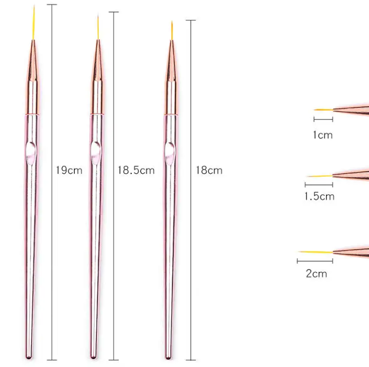 3pc Pink Detailing Brush Set