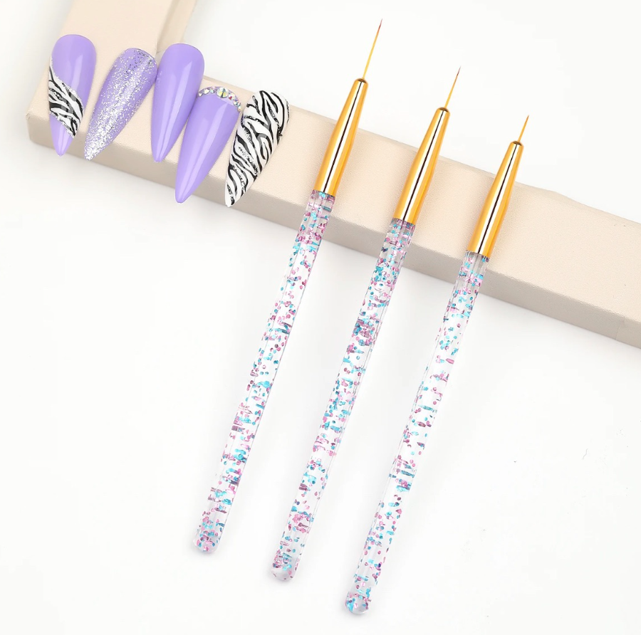 3pc Small Liner Brush Set