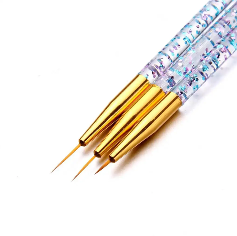 3pc Small Liner Brush Set