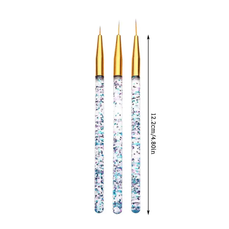3pc Small Liner Brush Set