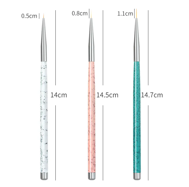 3pc Liner Brush Set