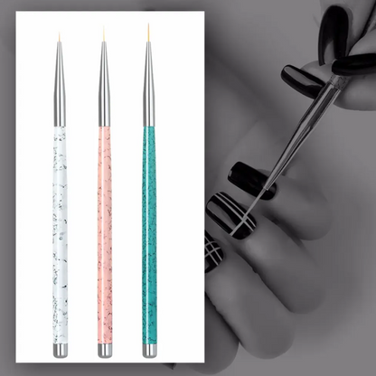 3pc Liner Brush Set