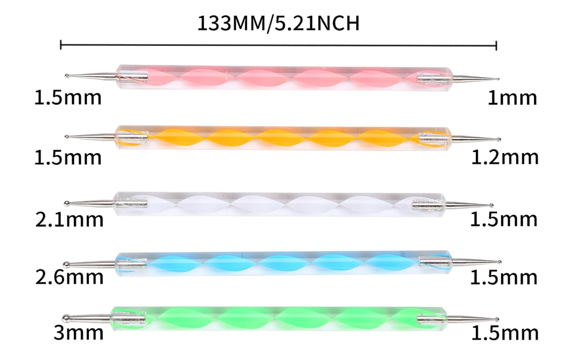 5pc Nail Dotting Tool Set