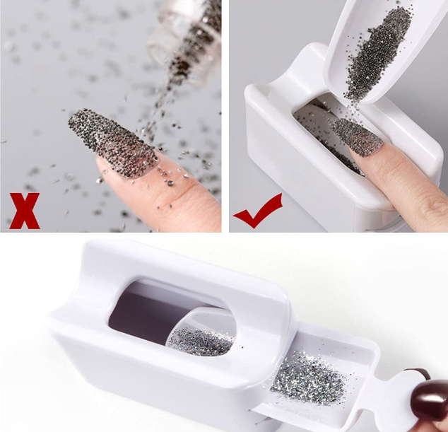 Nail Powder Recycling Box With Scoop