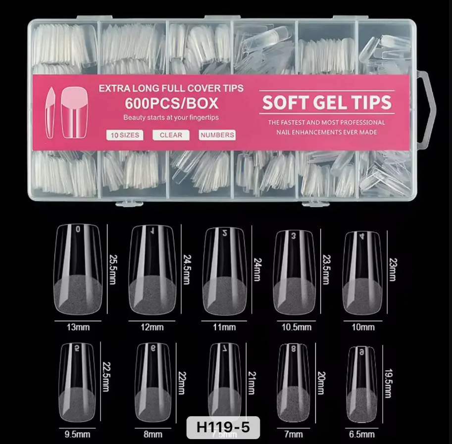 Soft Gel Tips - Medium Square