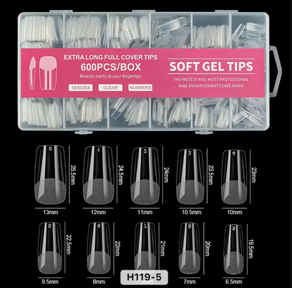 Soft Gel Tips - Medium Square