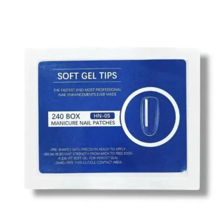 Soft Gel Tips - Medium Round (240 Tips)