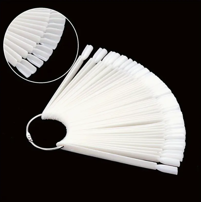 Nail Display with Ring (50 Natural Square Sticks)
