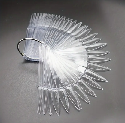 Nail Display with Ring (40 Transparent Stiletto Sticks)