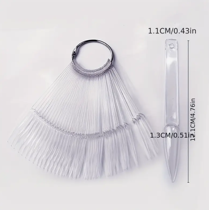 Nail Display with Ring (40 Transparent Stiletto Sticks)
