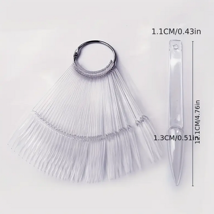 Nail Display with Ring (40 Transparent Stiletto Sticks)
