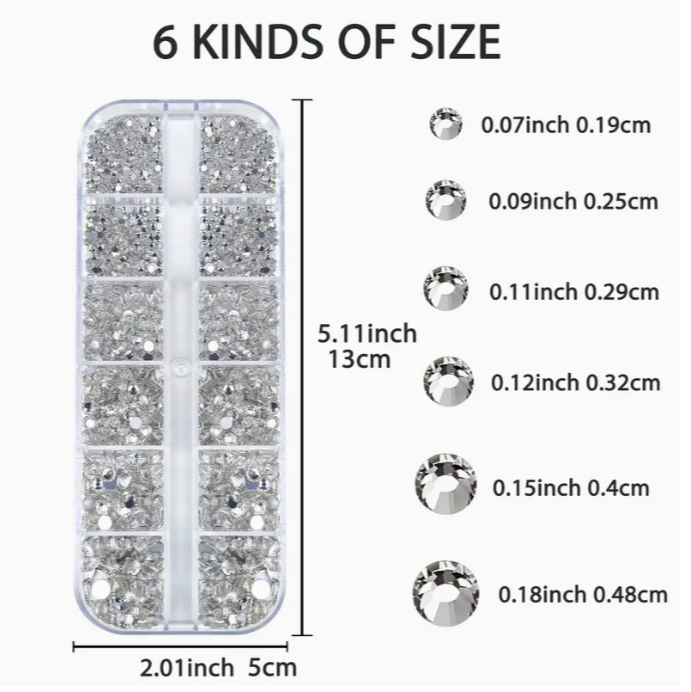 Silver Rhinestone Box