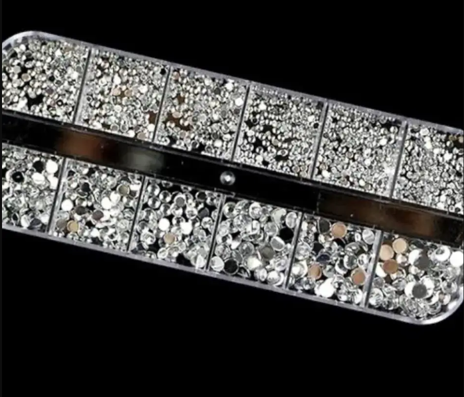 Silver Rhinestone Box