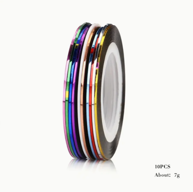 Nail Tape/ Multicolour -10pc