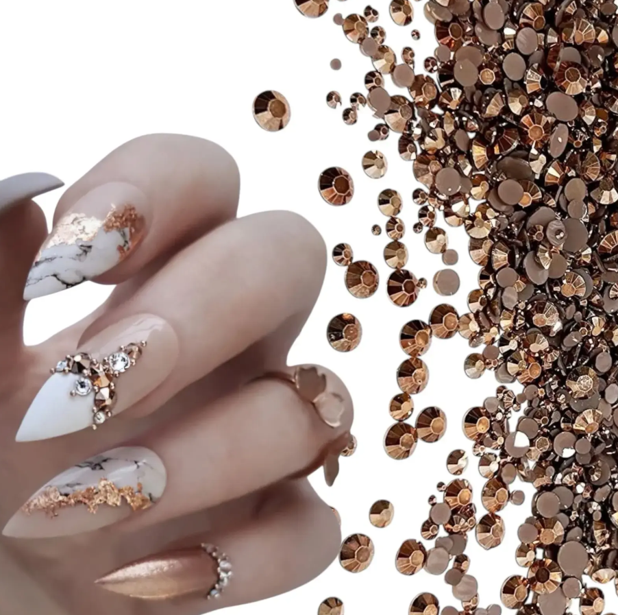 Rose Gold Rhinestone Pack
