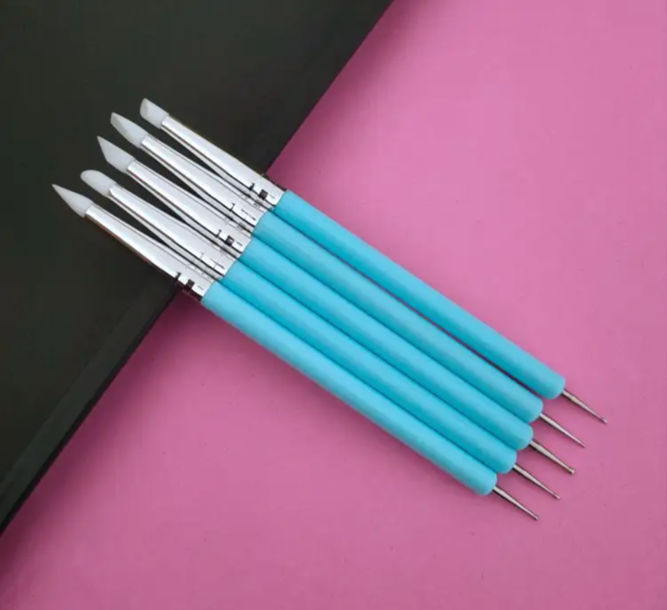 Double Head Nail Art Tool Set of 5 (Random Color)