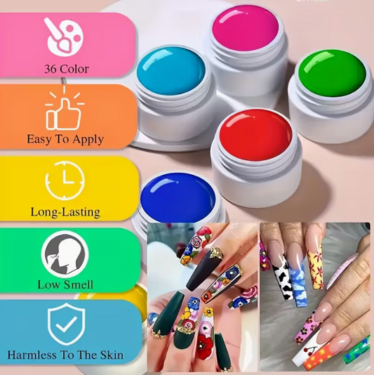 36 Solid Gel Polish Pot Set