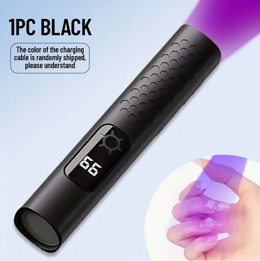 UV LED Torch Lamp with Digital Display (Black)