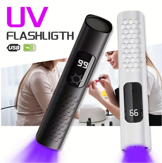 UV LED Torch Lamp with Digital Display (Black)