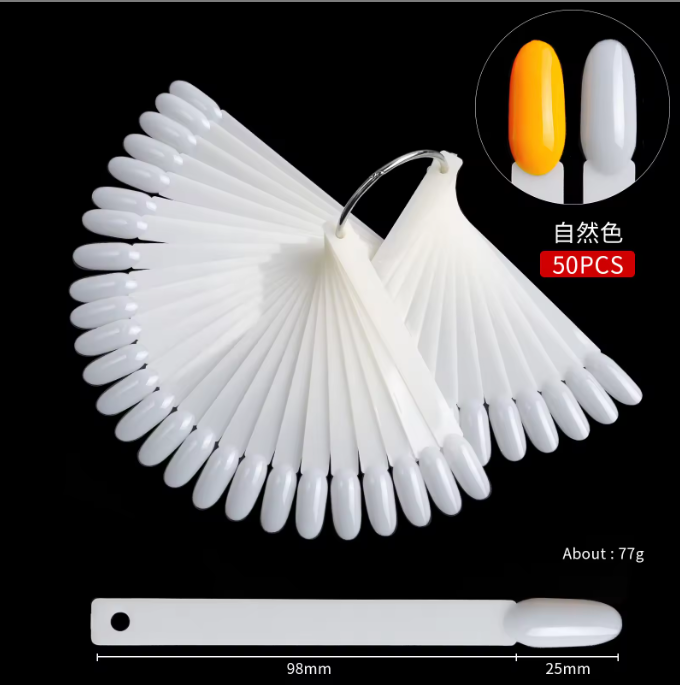 Nail Display with Ring (50 Natural Oval Sticks)