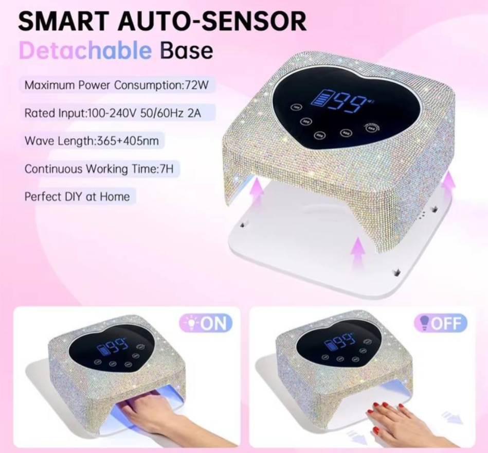 72W Studded Nail UV/LED Lamp (Portable)