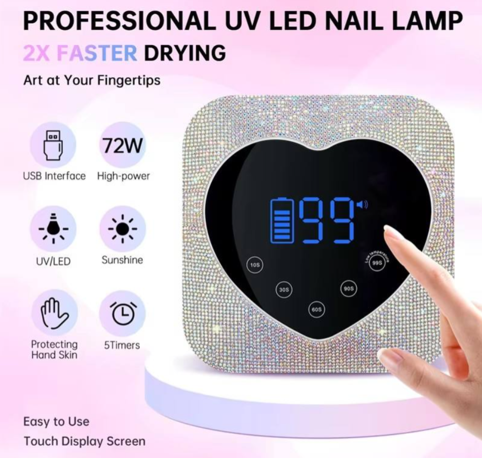 72W Studded Nail UV/LED Lamp (Portable)