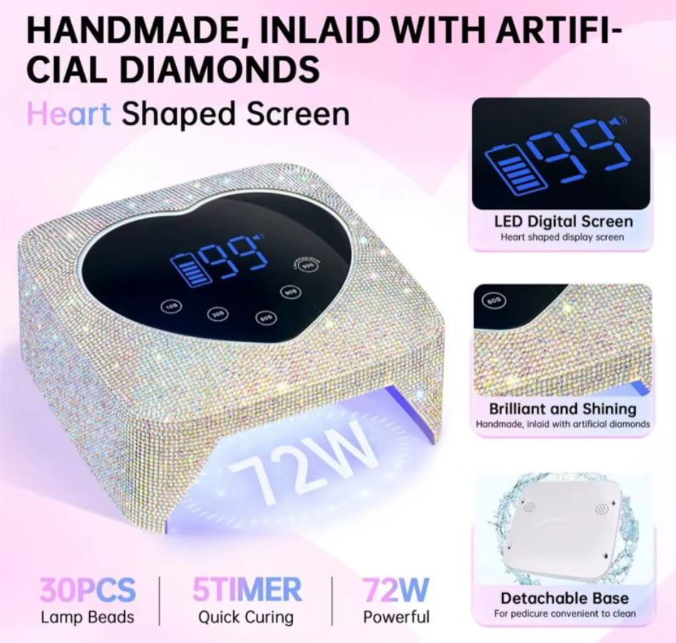 72W Studded Nail UV/LED Lamp (Portable)