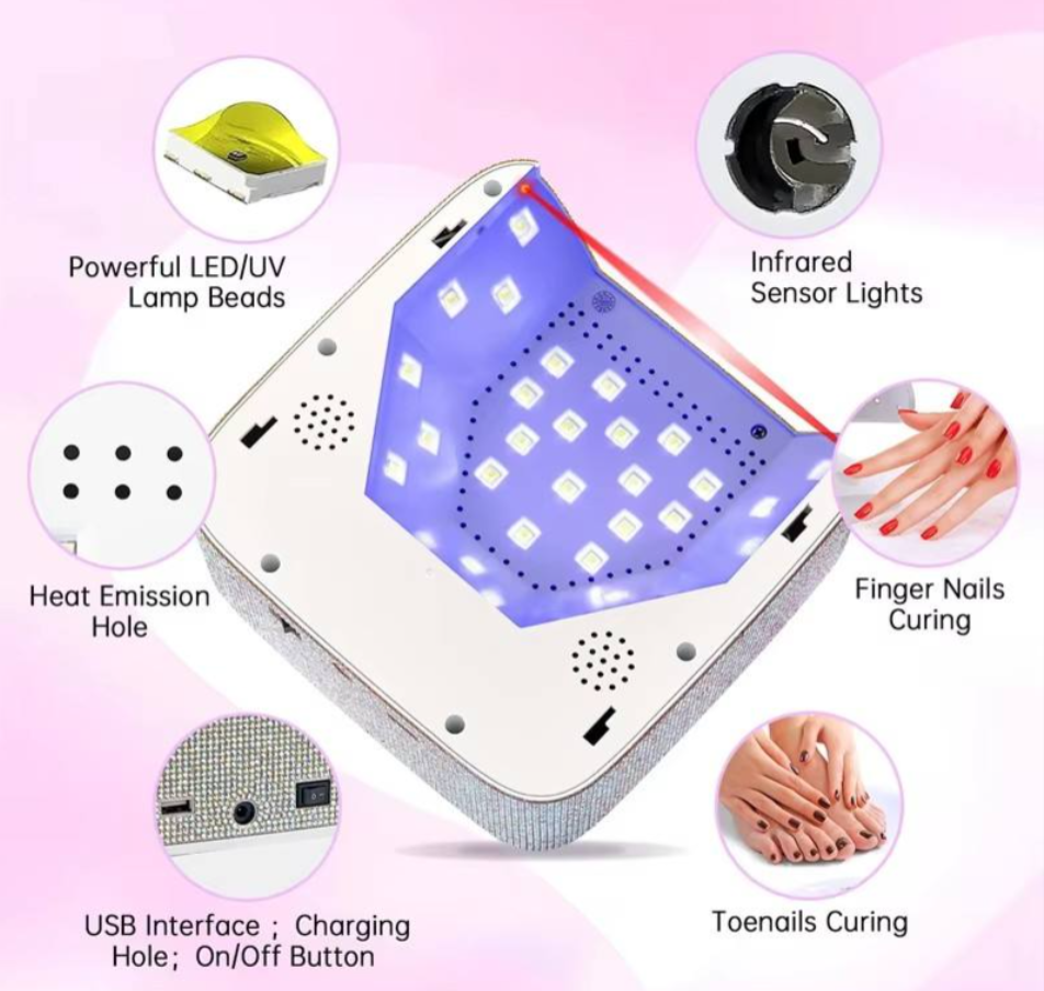 72W Studded Nail UV/LED Lamp (Portable)