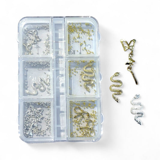 Metallic Nail Charm Set