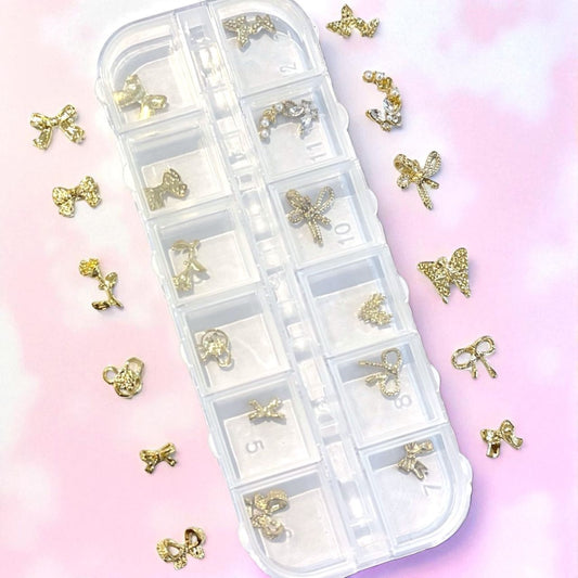 3D Golden Nail Art Charms