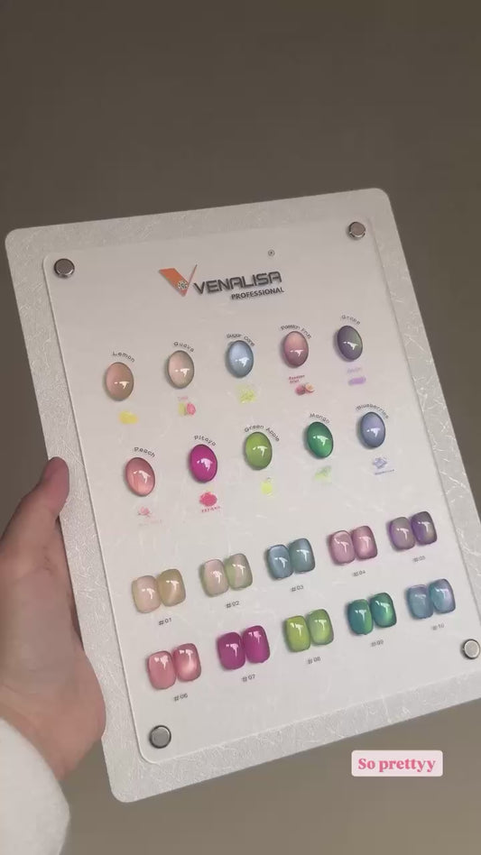 Venalisa Fruit 🍓 Cat Eye Gel Polish Set -15ML - 10pc