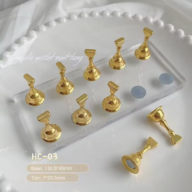 10pc Press On Magnet Stand- Hard Acrylic Body