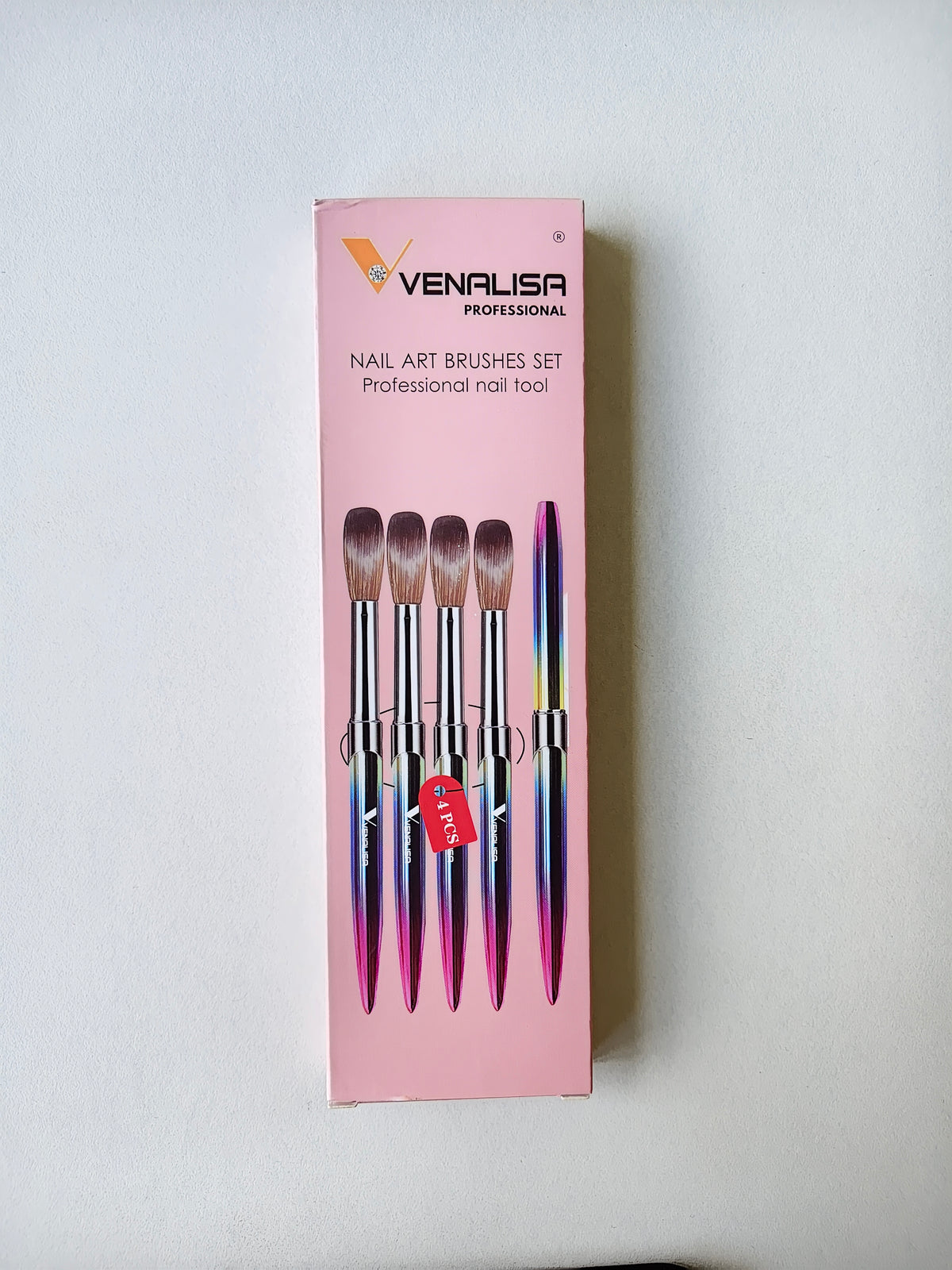 Venalisa 4pc Acrylic Brush Set- Fine Quality no 10,12,14 & 16