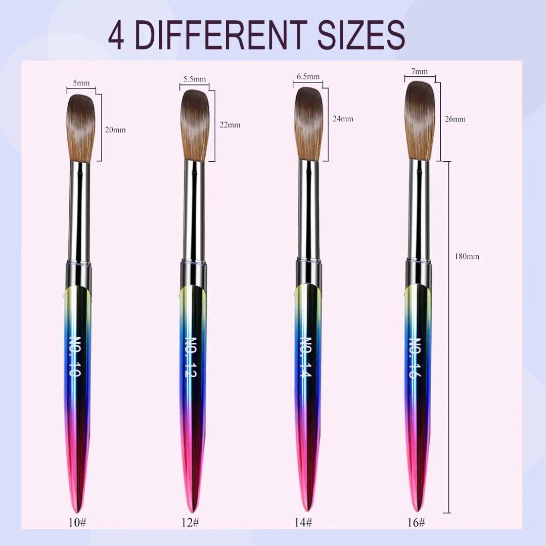 Venalisa 4pc Acrylic Brush Set- Fine Quality no 10,12,14 & 16