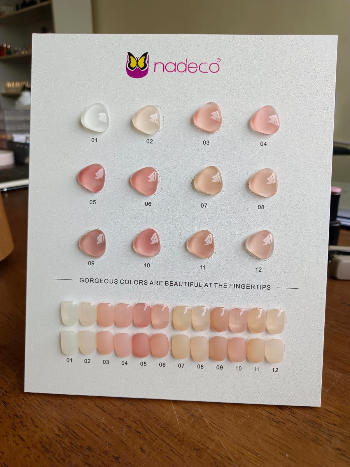 Nadeco French Base Gel Series - 12pc Set -15ML Gem
