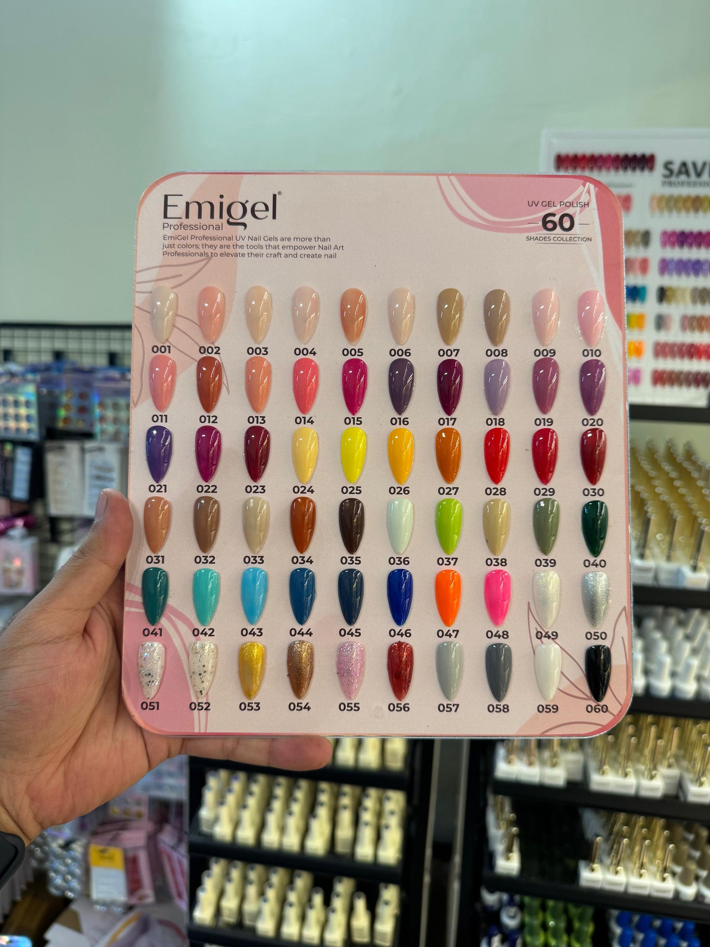Emigel 65pc Gel Polish Kit- 7.5ML With Shade Card
