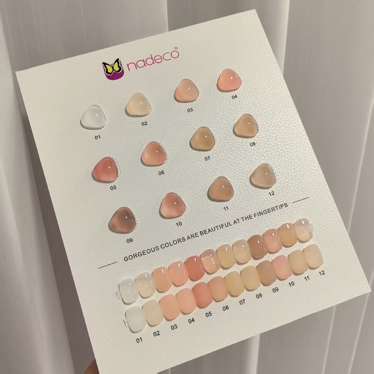 Nadeco French Base Gel Series - 12pc Set -15ML Gem