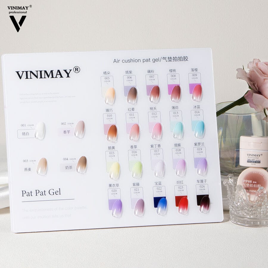 Vinimay 24 Pot Pat Gel With Ombre Sponge & Claw