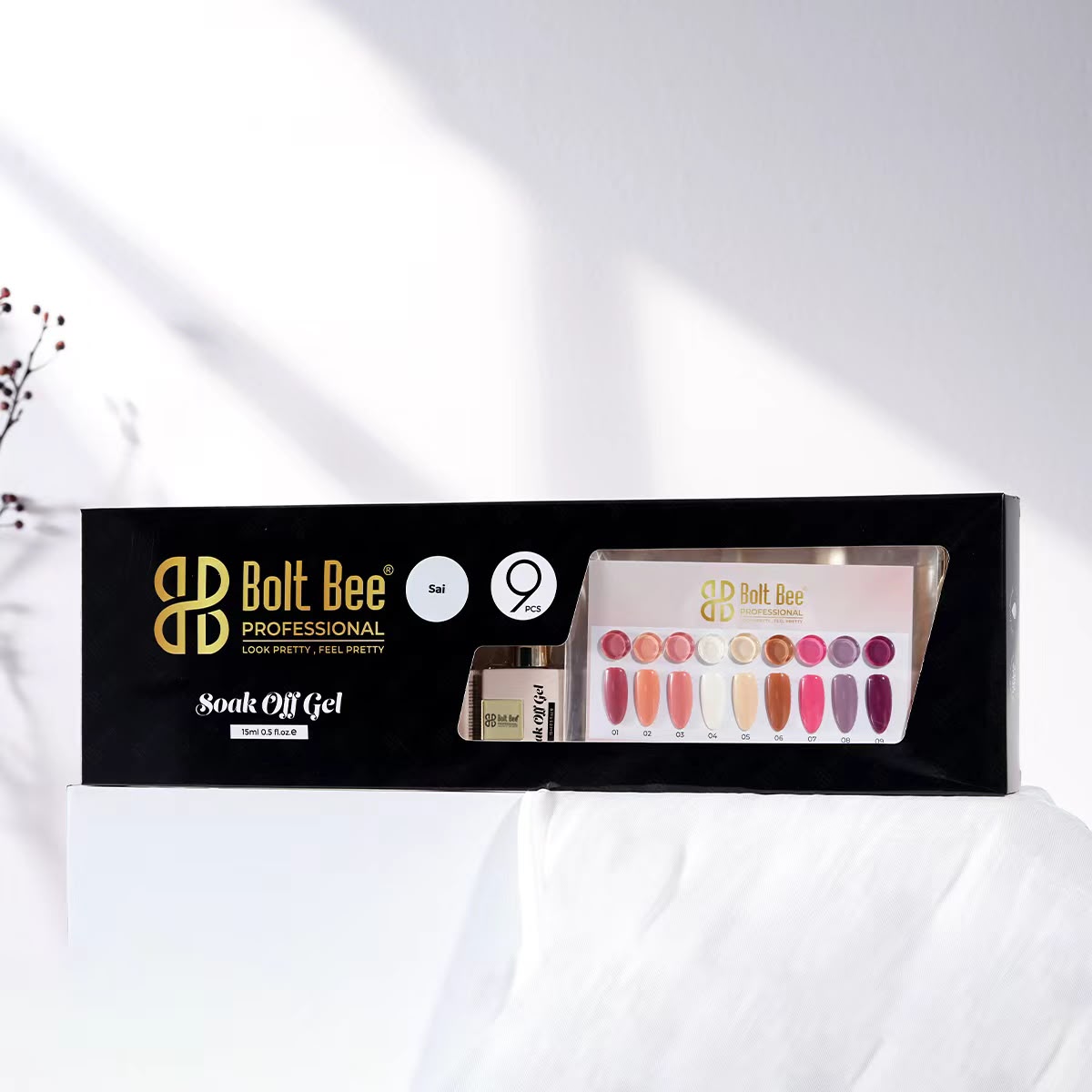 Boltbee 9pc Gel Polish Kit - TPO HEMA FREE - 15ML Superior Quality