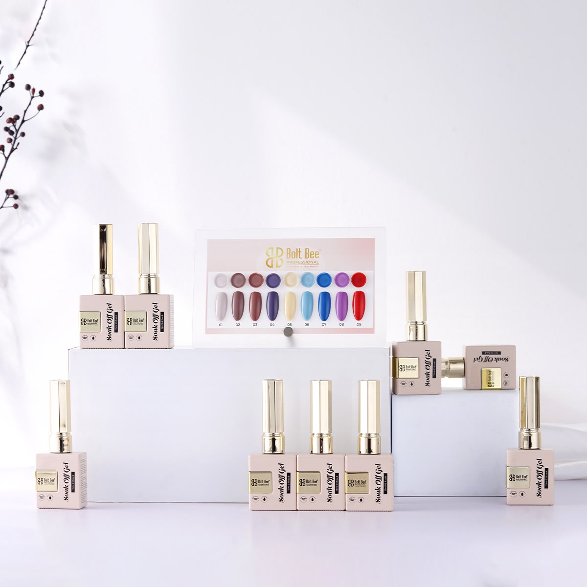 Boltbee 9pc Gel Polish Kit - TPO HEMA FREE - 15ML Superior Quality