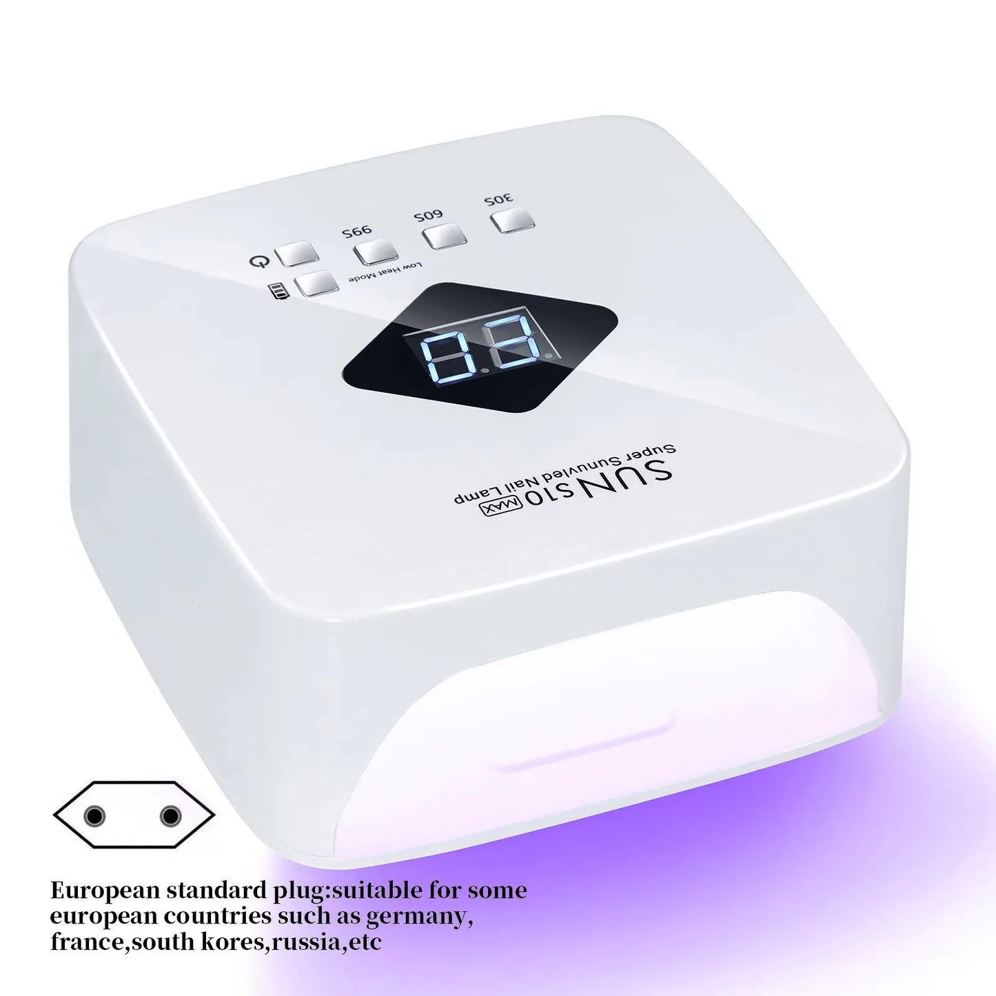 Sun S10 Max Wireless Nail Lamp 120 Watts - Pink Leds Less Harmful Premium Quality
