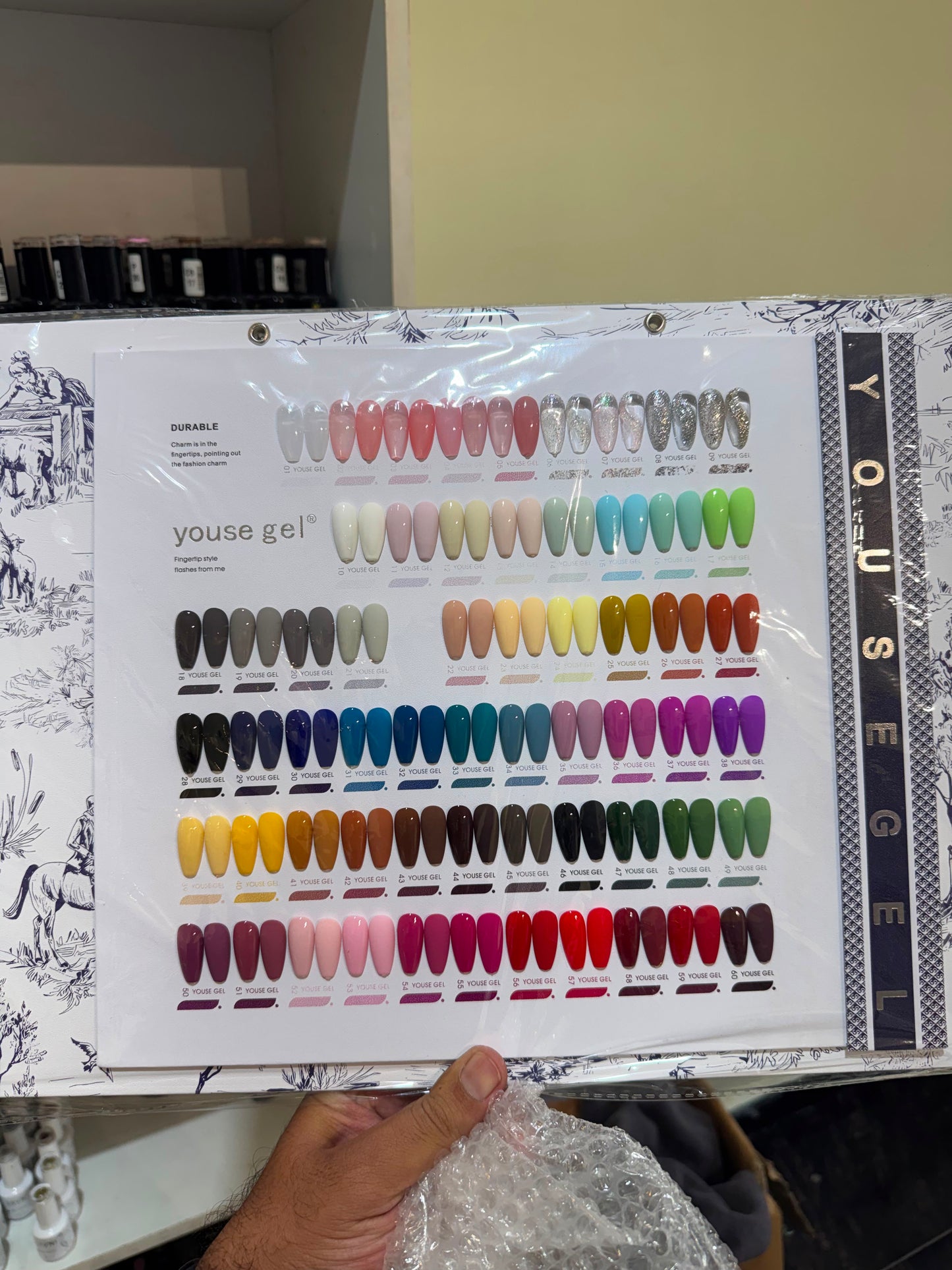 Youse Gel Polish Kit- 15ML Bottle 60polish 2 coats 1 cuticle oil , buffers shade card
