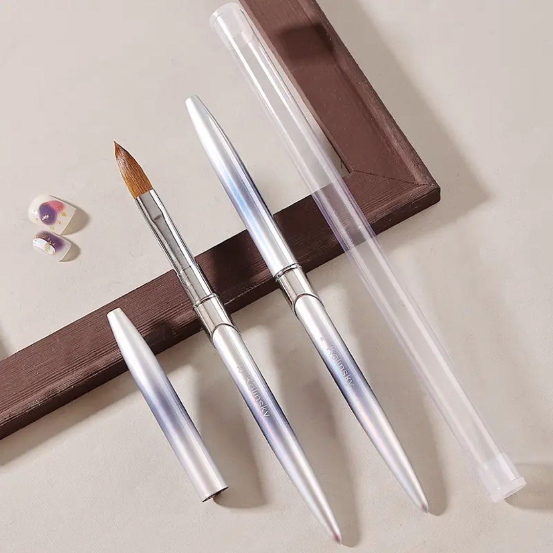 Acrylic Brush 100% Pure Kolinsky Original Metal Handle No 10